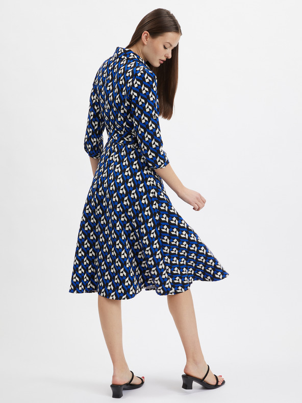 Orsay Čierno-modré dámske vzorované šaty ORSAY