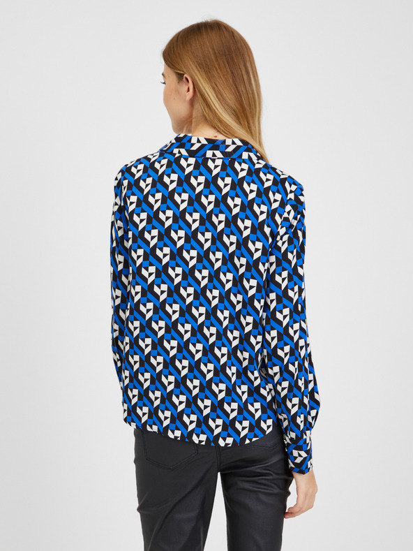 Orsay Čierno-modrá dámska vzorovaná blúzka ORSAY