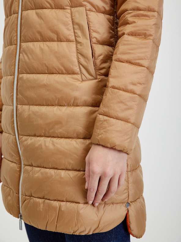 Orsay Svetlohnedý dámsky zimný prešívaný kabát ORSAY