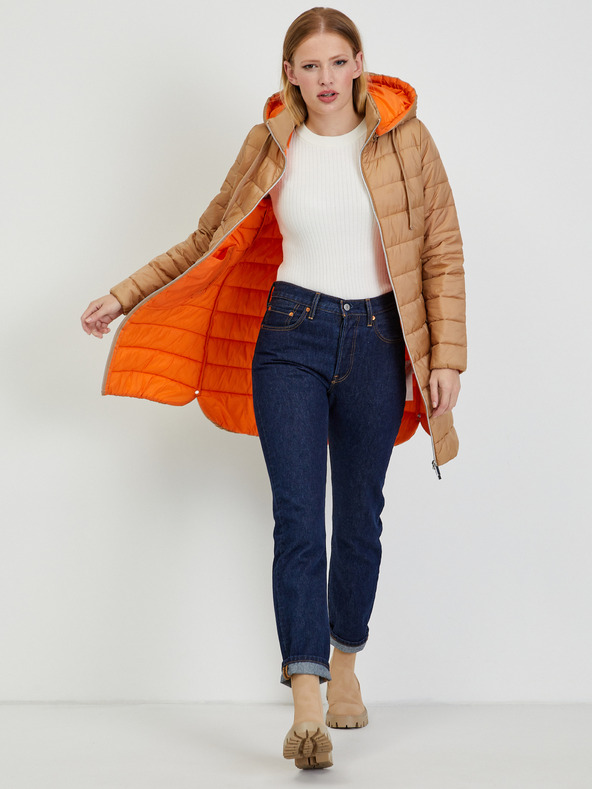 Orsay Svetlohnedý dámsky zimný prešívaný kabát ORSAY