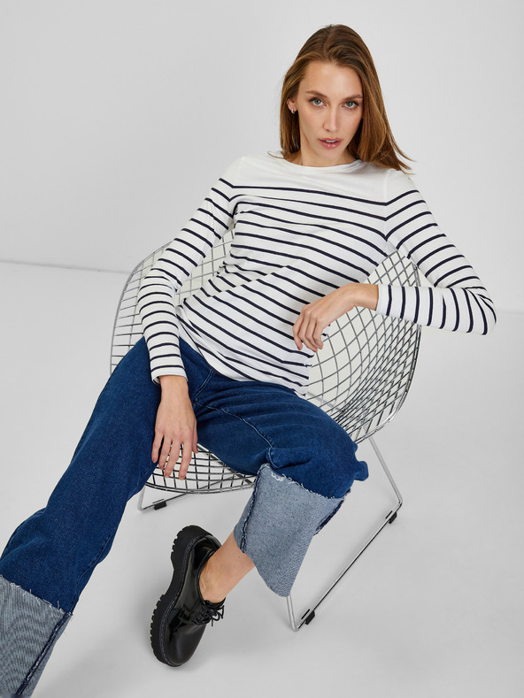 Orsay Čiernobiele dámske pruhované tričko ORSAY