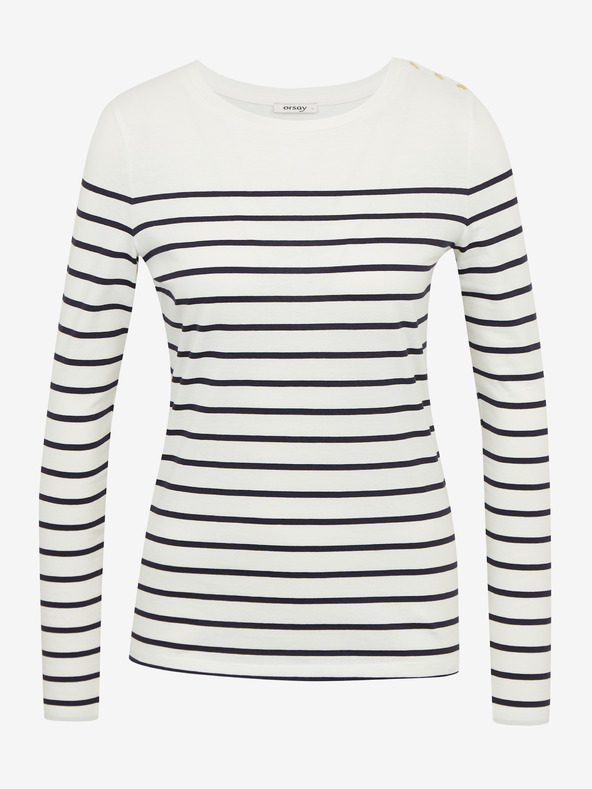 Orsay Čiernobiele dámske pruhované tričko ORSAY