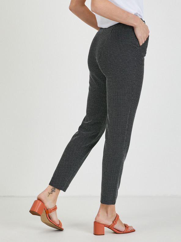 Orsay Bielo-čierne dámske bodkované nohavice ORSAY