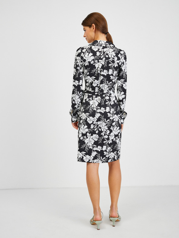 Orsay Bielo-čierne dámske kvetované šaty ORSAY