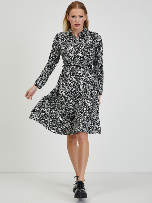 Orsay Bielo-čierne dámske vzorované šaty ORSAY