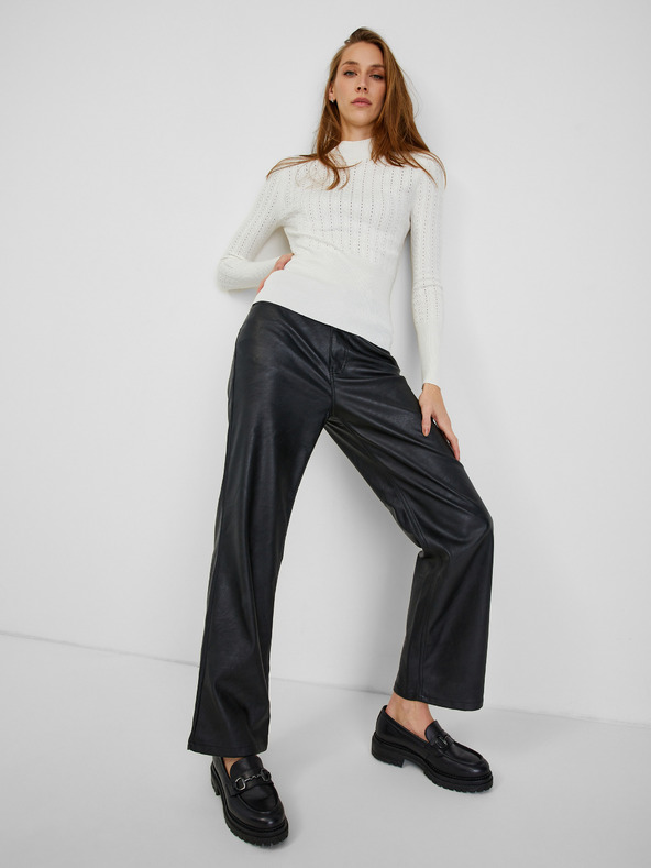 Orsay Biely dámsky rebrovaný sveter ORSAY