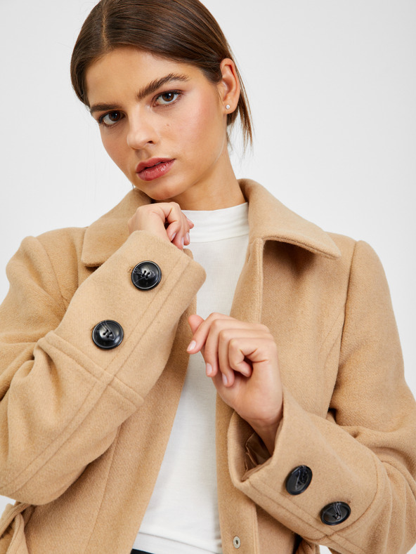 Orsay Béžový dámsky zimný kabát s vlnou ORSAY