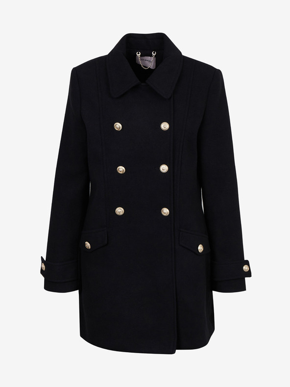 Orsay Čierny dámsky zimný kabát s vlnou ORSAY