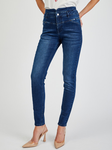 Orsay Tmavomodré dámske skinny fit džínsy ORSAY
