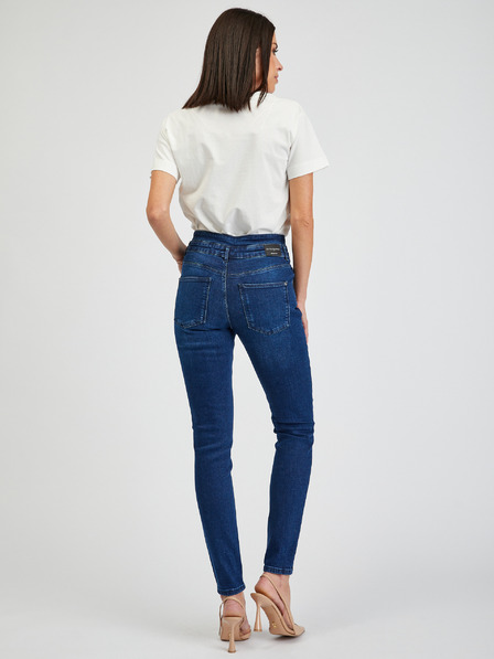 Orsay Tmavomodré dámske skinny fit džínsy ORSAY