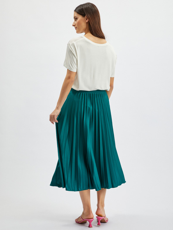 Orsay Petrolejová dámska plisovaná midi sukňa ORSAY