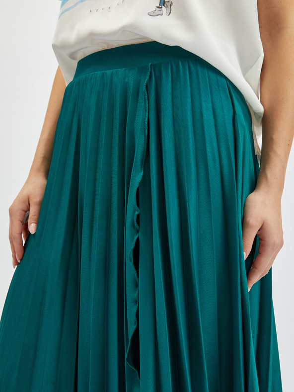 Orsay Petrolejová dámska plisovaná midi sukňa ORSAY