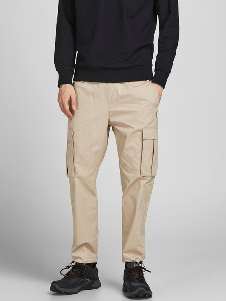 Jack & Jones Jack & Jones Gordon Béžové nohavice s vreckami