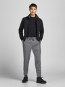 Jack & Jones Šedé žíhané nohavice Jack & Jones Frankie