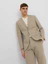 Jack & Jones Jack & Jones Riviera pánske béžové ľanové sako