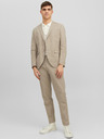 Jack & Jones Jack & Jones Riviera pánske béžové ľanové sako