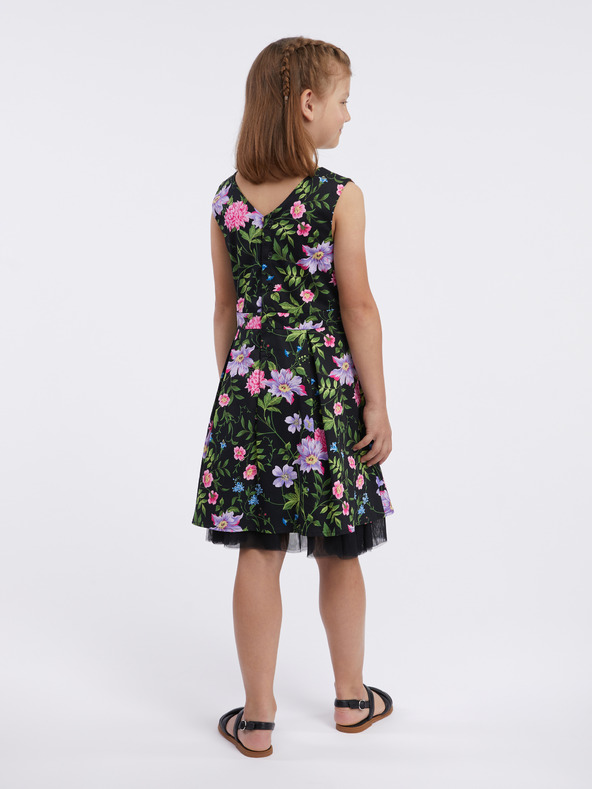Orsay Čierne dievčenské kvetované šaty ORSAY