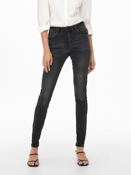 Jacqueline de Yong Čierne dámske džínsy skinny fit JDY Blume