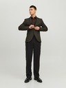 Jack & Jones Tmavohnedé pánske sako Jack & Jones Solaris Plaid Blazer