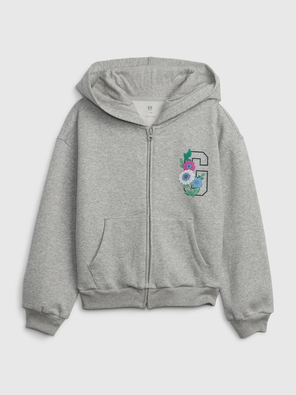 GAP Detská mikina s logom a fleece GAP