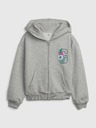 GAP Detská mikina s logom a fleece GAP