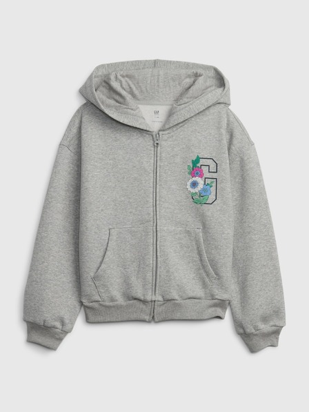GAP Detská mikina s logom a fleece GAP