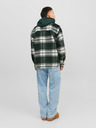 Jack & Jones Tmavozelená pánska košeľa Jack & Jones Zac Plaid Outerwear Shirt