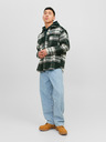 Jack & Jones Tmavozelená pánska košeľa Jack & Jones Zac Plaid Outerwear Shirt