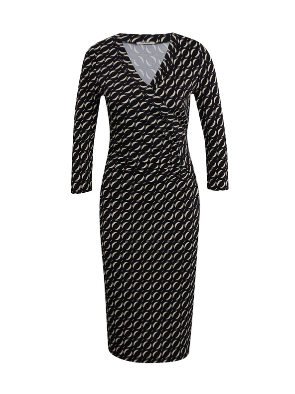 Orsay Čierne dámske vzorované puzdrové šaty ORSAY