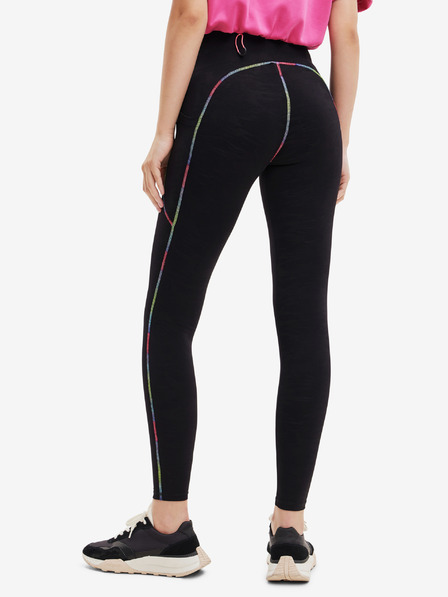 Desigual Čierne dámske športové legíny Desigual Blaki