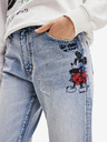 Desigual Svetlomodré dámske džínsy Desigual rovného strihu Mickey Rock