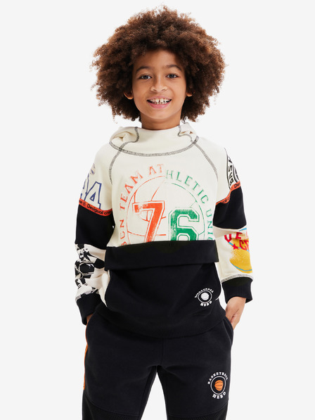 Desigual Čierno-krémová chlapčenská mikina Desigual Renne