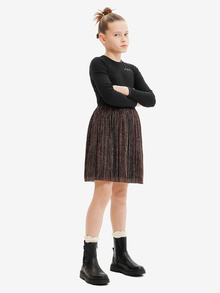 Desigual Desigual Paula hnedočierne dievčenské šaty