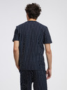 Tom Tailor Denim Tmavomodré pánske pruhované tričko Tom Tailor Denim