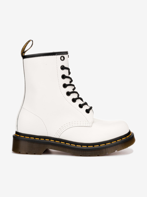 Dr. Martens Biele dámske kožené členkové topánky Dr. Martens 1460