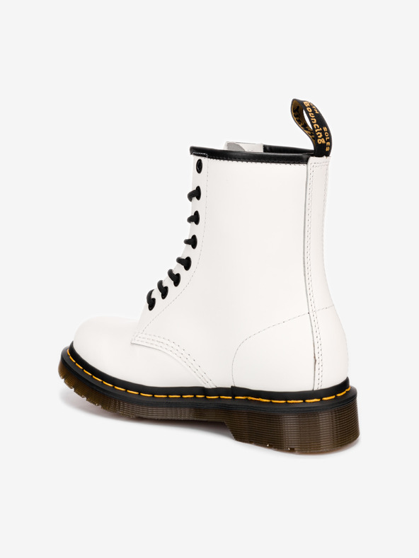 Dr. Martens Biele dámske kožené členkové topánky Dr. Martens 1460