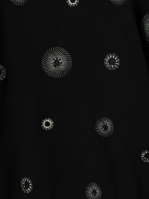 Desigual Čierna vzorovaná dievčenská mikina Desigual Ivy