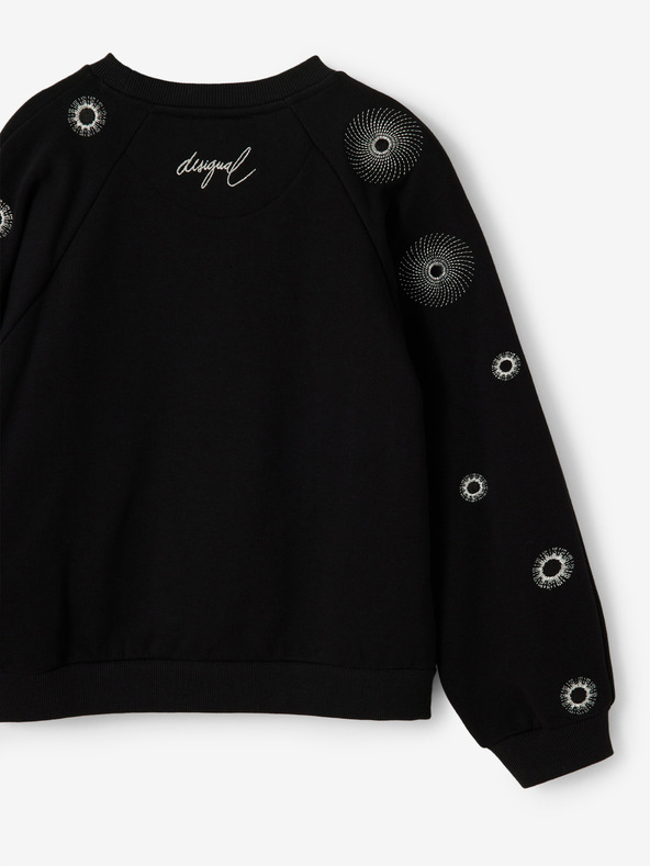 Desigual Čierna vzorovaná dievčenská mikina Desigual Ivy