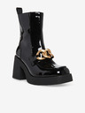 Steve Madden Čierne lesklé členkové topánky na podpätku Steve Madden Blooms