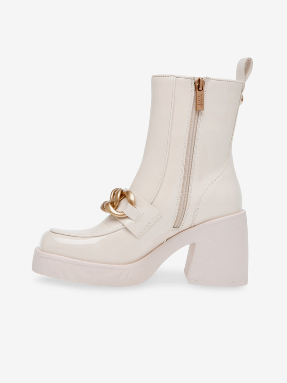 Steve Madden Krémové trblietavé členkové čižmy Steve Madden Blooms