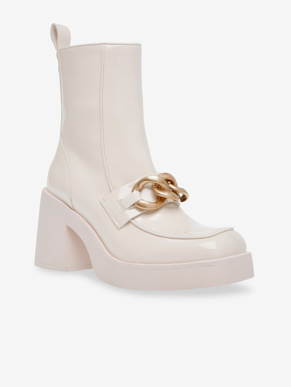 Steve Madden Krémové trblietavé členkové čižmy Steve Madden Blooms