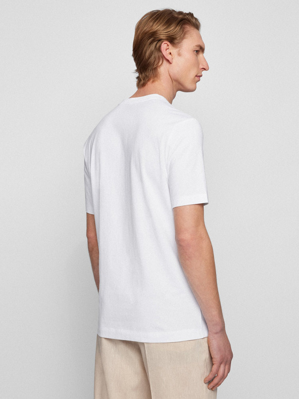 BOSS Biele pánske tričko Hugo Boss