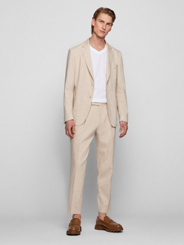 BOSS Biele pánske tričko Hugo Boss