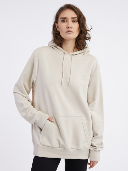 New Era Krémová dámska mikina s kapucňou New Era Essentials