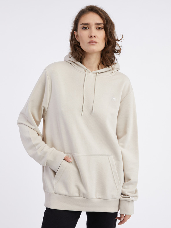 New Era Krémová dámska mikina s kapucňou New Era Essentials