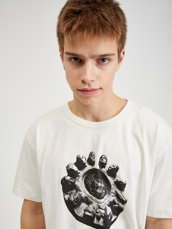 Diesel Biele pánske tričko Diesel