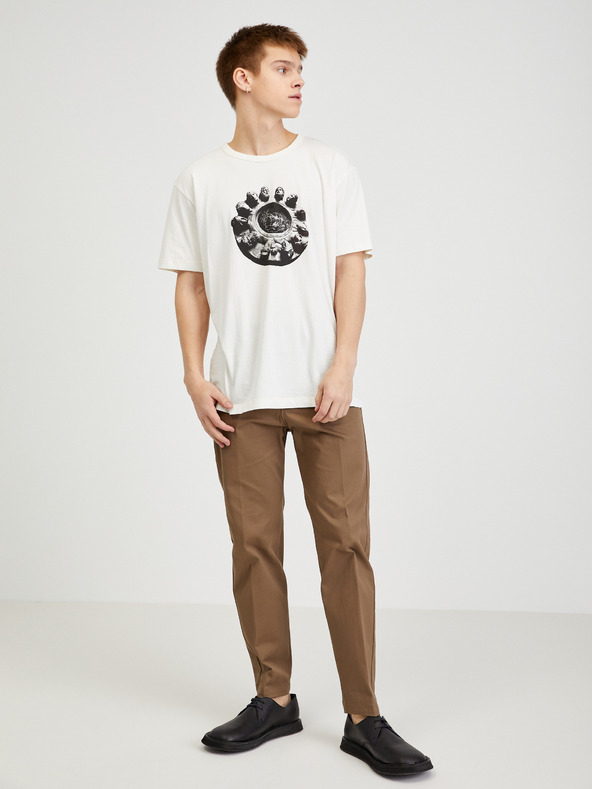 Diesel Biele pánske tričko Diesel