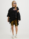 Versace Jeans Couture Versace Jeans Couture žlto-čierne dámske krátke legíny so vzorom