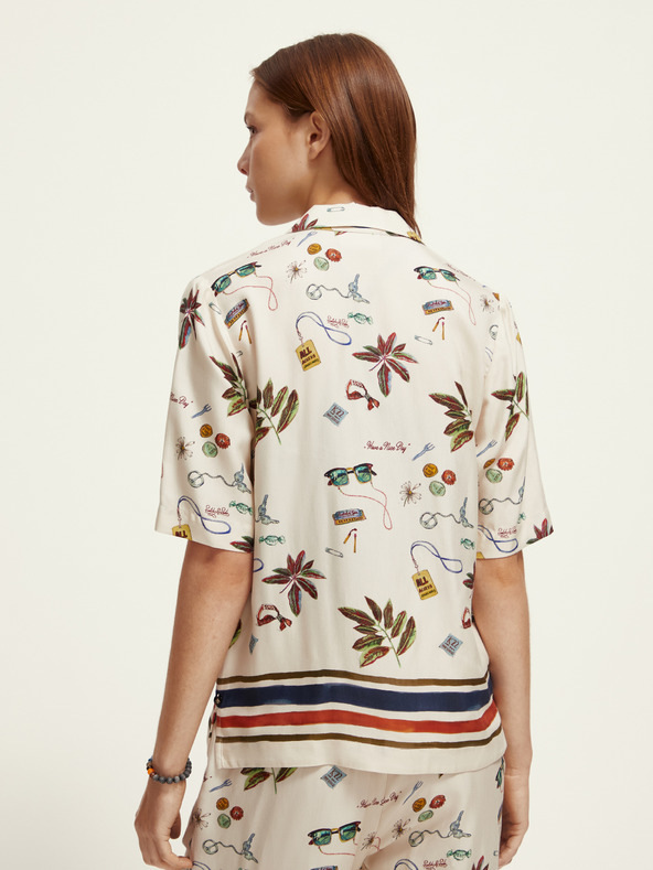 Scotch & Soda Krémová dámska vzorovaná košeľa Scotch & Soda