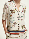 Scotch & Soda Krémová dámska vzorovaná košeľa Scotch & Soda